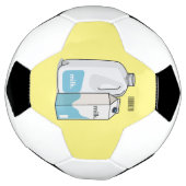 ミルク漫画のイラストレーション サッカーボール (回転)