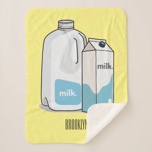 ミルク漫画のイラストレーション シェルパブランケット (正面)