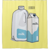 ミルク漫画のイラストレーション シャワーカーテン (正面)