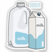 ミルク漫画のイラストレーション シール (正面)