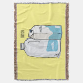 ミルク漫画のイラストレーション スローブランケット (正面縦)