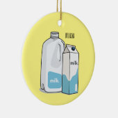ミルク漫画のイラストレーション セラミックオーナメント (右)