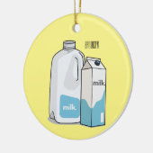 ミルク漫画のイラストレーション セラミックオーナメント (左)
