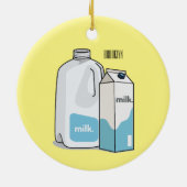 ミルク漫画のイラストレーション セラミックオーナメント (裏面)
