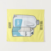 ミルク漫画のイラストレーション タペストリー (正面(横))