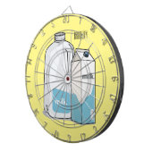 ミルク漫画のイラストレーション ダーツボード (正面右)