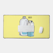 ミルク漫画のイラストレーション デスクマット (キーボード&マウス)