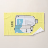 ミルク漫画のイラストレーション バスタオルセット (ハンドタオル)