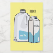ミルク漫画のイラストレーション フードラベル (シングルラベル)