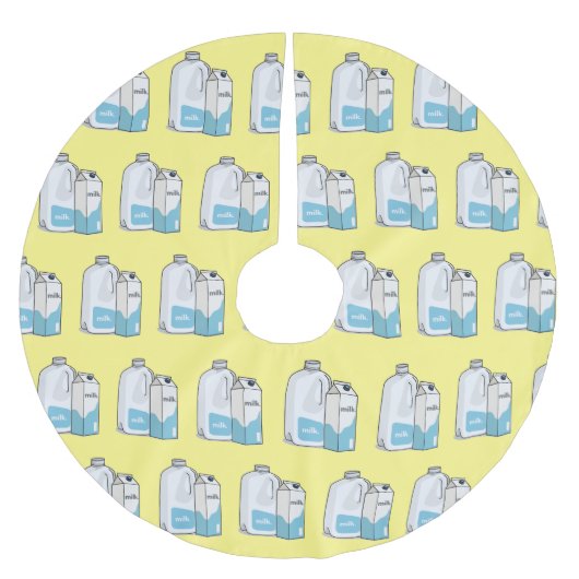 ミルク漫画のイラストレーション ブラッシュドポリエステルツリースカート (正面)