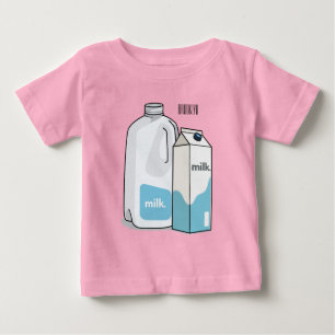 ミルク漫画のイラストレーション ベビーTシャツ