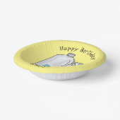 ミルク漫画のイラストレーション ペーパーボウル (傾斜あり)