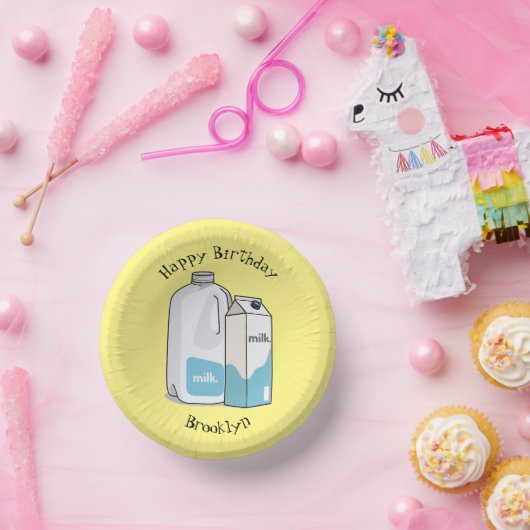 ミルク漫画のイラストレーション ペーパーボウル (パーティー)