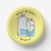 ミルク漫画のイラストレーション ペーパーボウル (正面)