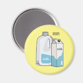 ミルク漫画のイラストレーション マグネット (正面/裏面)