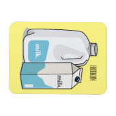 ミルク漫画のイラストレーション マグネット (横)