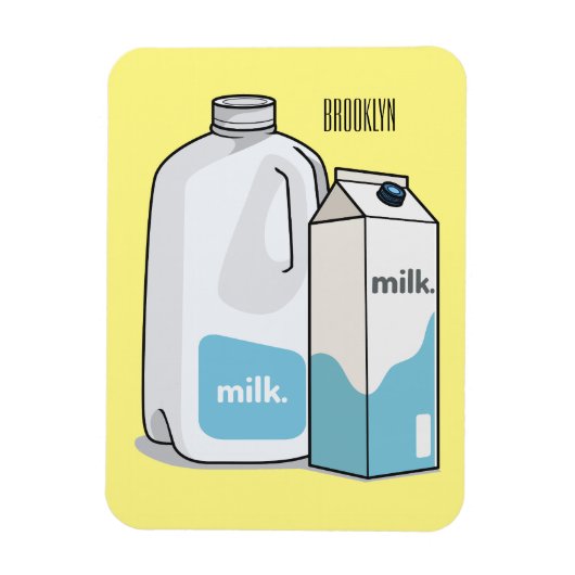 ミルク漫画のイラストレーション マグネット (縦)