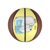 ミルク漫画のイラストレーション ミニバスケットボール (縦)