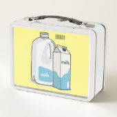 ミルク漫画のイラストレーション メタルランチボックス (裏面)