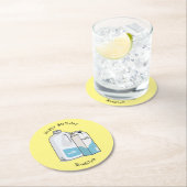 ミルク漫画のイラストレーション ラウンドペーパーコースター (インサイチュ)