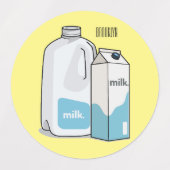 ミルク漫画のイラストレーション ラベル (デザイン1)