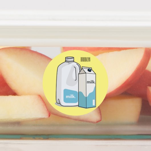 ミルク漫画のイラストレーション ラベル (貼付)