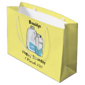 ミルク漫画のイラストレーション ラージペーパーバッグ (裏面アングル)