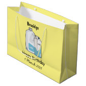 ミルク漫画のイラストレーション ラージペーパーバッグ (正面アングル)