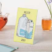 ミルク漫画のイラストレーション 台座サイン (インサイチュ)