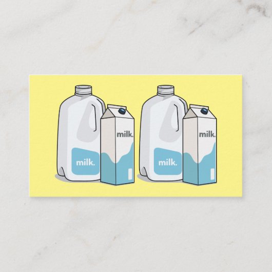 ミルク漫画のイラストレーション 名刺 (裏面)
