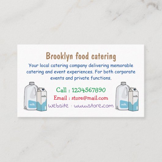 ミルク漫画のイラストレーション 名刺 (正面)