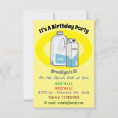 ミルク漫画のイラストレーション 招待状 (正面)