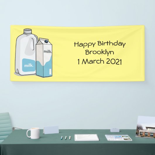ミルク漫画のイラストレーション 横断幕 (トレードショー)