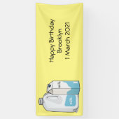 ミルク漫画のイラストレーション 横断幕 (縦)