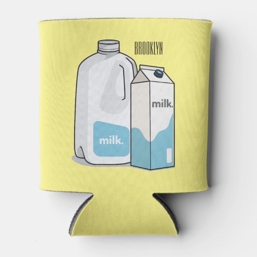 ミルク漫画のイラストレーション 缶クーラー (正面)