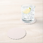 ミルク無地のピンク ペーパーコースター (インサイチュ)