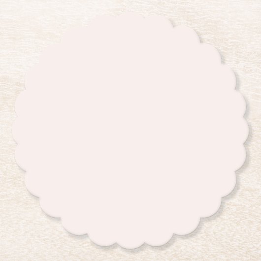ミルク無地のピンク ペーパーコースター (正面)