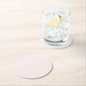 ミルク無地のピンク ラウンドペーパーコースター (インサイチュ)