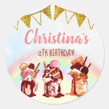 ミルク熱狂するシェイク誕生日招待状