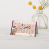 ミルク素朴缶カントリーウェディングテーブル プレイスカード (正面)