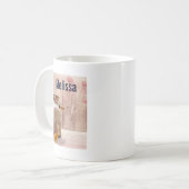 ミルク素朴缶カントリースタイルオンウッド コーヒーマグカップ (正面左)