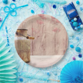 ミルク素朴缶カントリースタイルオンウッド ペーパープレート (パーティー)