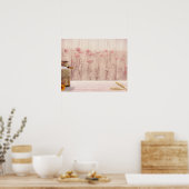 ミルク素朴缶カントリースタイルオンウッド ポスター (キッチン)