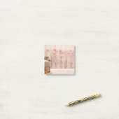 ミルク素朴缶カントリースタイルオンウッド ポストイット (デスク上)