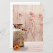 ミルク素朴缶カントリースタイルオンウッド 便箋 (正面/裏面)