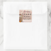 ミルク素朴缶カントリースタイル木材ありがとう スクエアシール (バッグ)