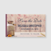 ミルク素朴缶カントリー結婚式の日付を保存 (正面)