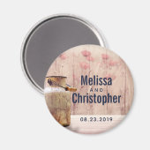 ミルク素朴缶カントリー結婚式の日 マグネット (正面/裏面)