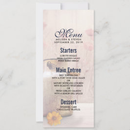 ミルク素朴缶カントリー結婚式メニュー 招待状