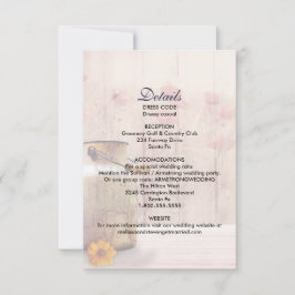 ミルク素朴缶カントリー結婚式詳細囲い 招待状